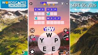 Wordscapes Uncrossed Daily Puzzle September 5, 2026 gameplay | Answers | Solutions