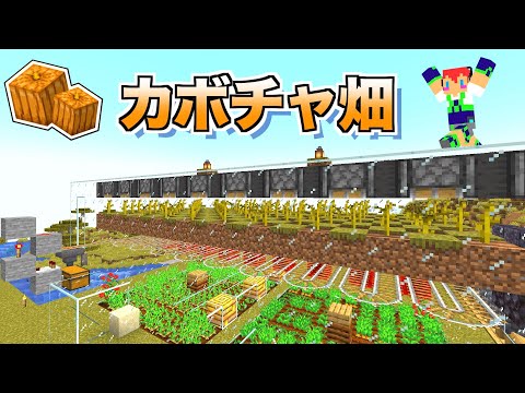 【マイクラjava版】自動カボチャ畑・収穫装置の作り方＃２１「じゃじゃクラ」