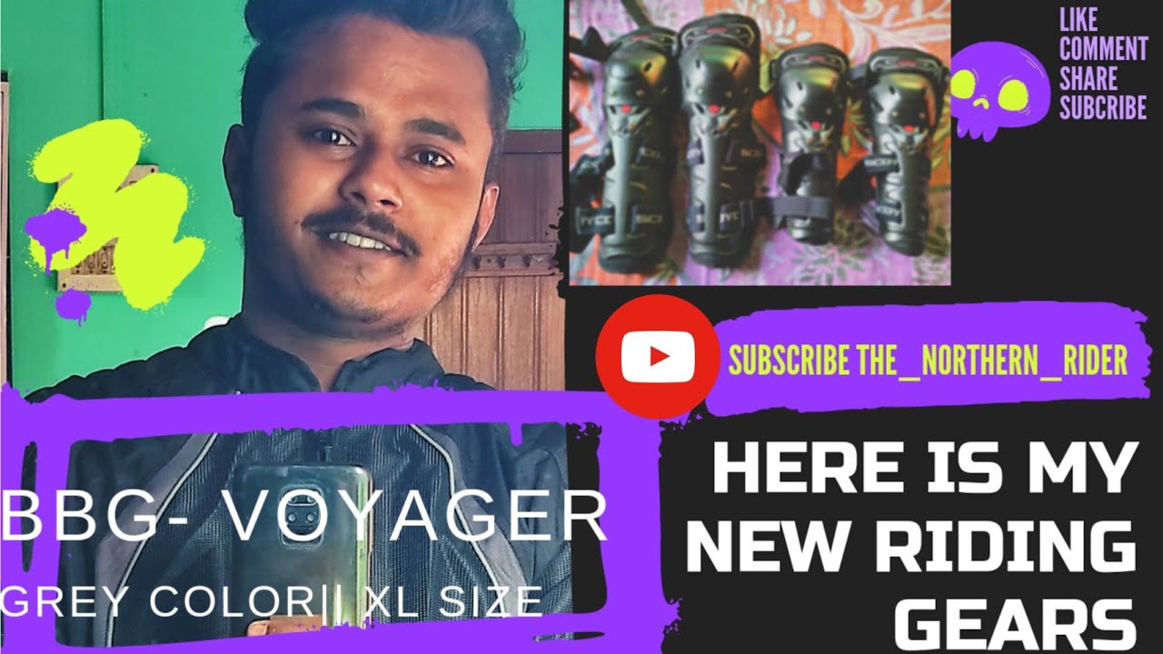 Here Is My New Riding Jacket.|BBG Voyager Grey|Knee&Elbow Guard|Guardian Gears Mustang Saddle Bags|