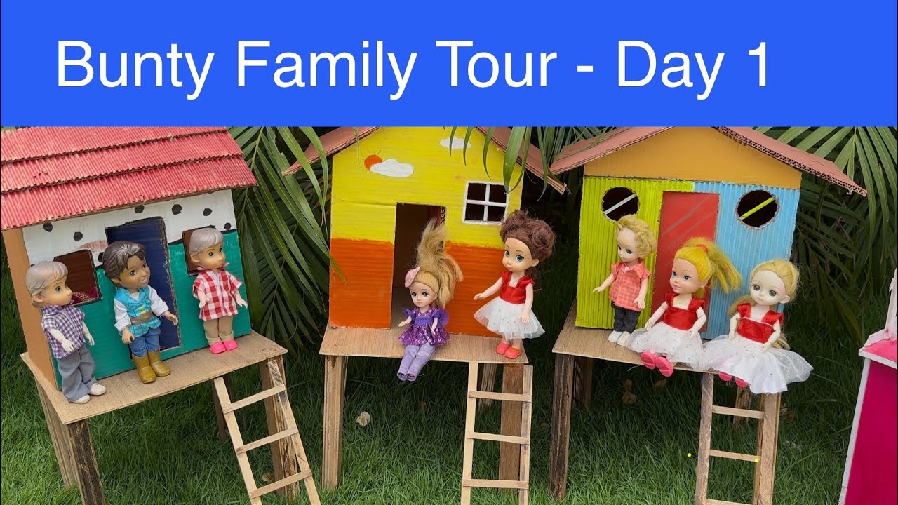 Barbie doll videos Tamil - Episode 16| Bunty Family Tour - Day 1 #barbie #chintu#bunty