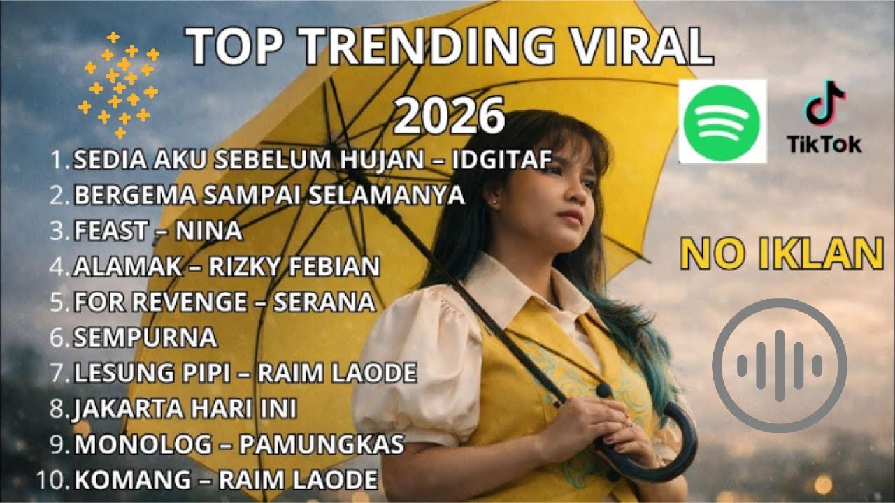 Sedia Aku Sebelum Hujan - Idgitaf | Top Trending Spotify Playlist 🎵 Lagu Galau Indonesia Hits 2025