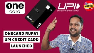 ONECARD RUPAY UPI CREDIT CARD LAUNCHED ? HOW TO APPLY & SEPARATE LIMIT ?