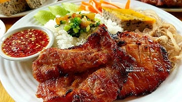 CƠM TẤM THỊT SƯỜN BÌ CHẢ cách làm chi tiết tại nhà ngon như tiệm ai cũng nấu được |Nhamtran FV