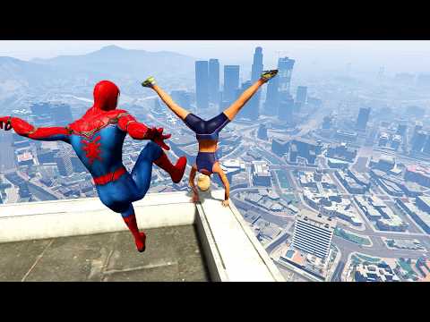 GTA 5 Crazy Spiderman ragdolls ep.2