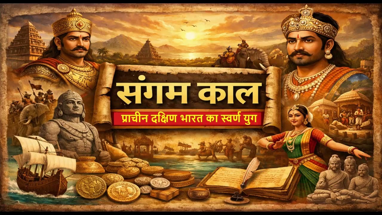 संगम काल सम्पूर्ण इतिहास | Sangam Age Complete History: Chola Chera Pandya | Tamil Sangam Literature