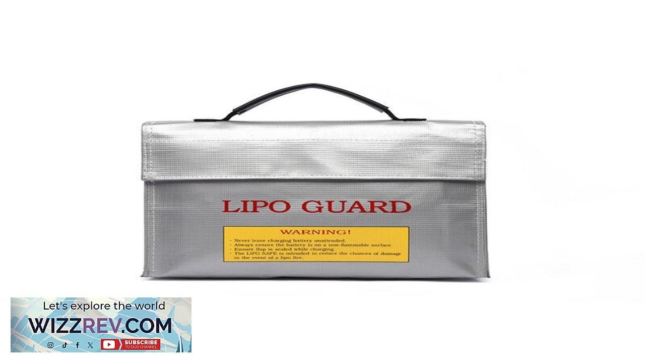 240x65x180mm Portable Lithium Battery Guard Bag Fireproof Explosion proof Bag RC Lipo Review