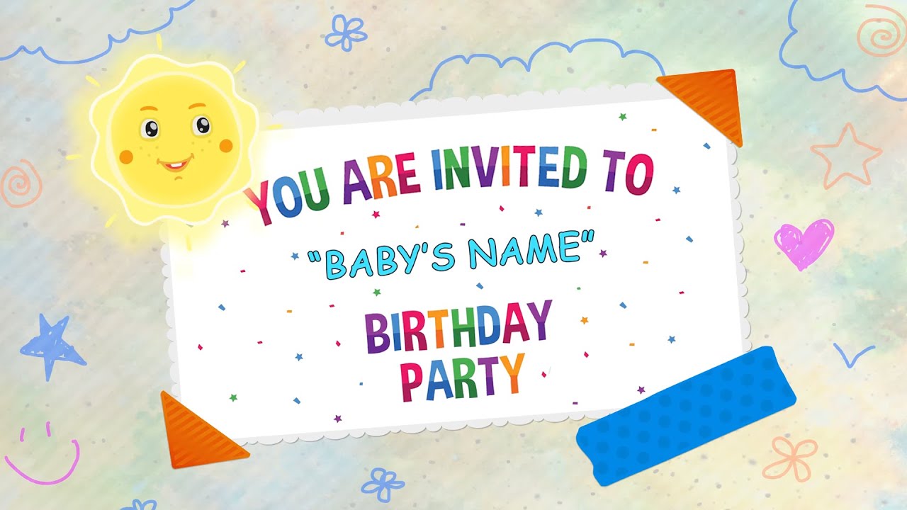 Birthday Invitation | First birthday | Best whatsapp Invitation | Baby