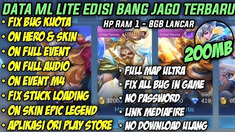 Data ML Lite Full Event 200Mb Patch Hanabi Revamp | ML Lite | Cara Mengatasi Lag & Patah Patah ML
