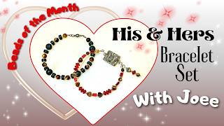 His & Hers Gemstone Bracelet Set