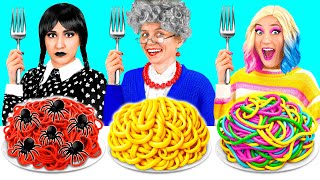 Wednesday vs. Grandma in a Food Preparation Challenge | Parenting Hackers TeenTeam Challenge