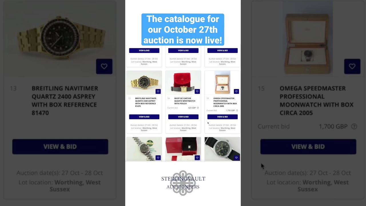 Our October 27th catalogue is now live! 