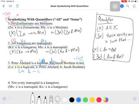Quantifier/Predicate Logic Symbolizing p.1