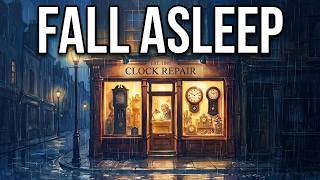 A Cozy Rainy Clock Repair Shop 🌧️ Fall Asleep Fast with Rain Sounds