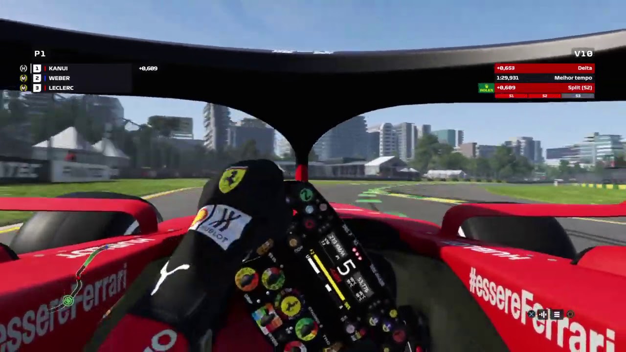 F1 2019 Game, Autralian Gran Prix lap ( ABS OFF, TC OFF, ECS OFF )