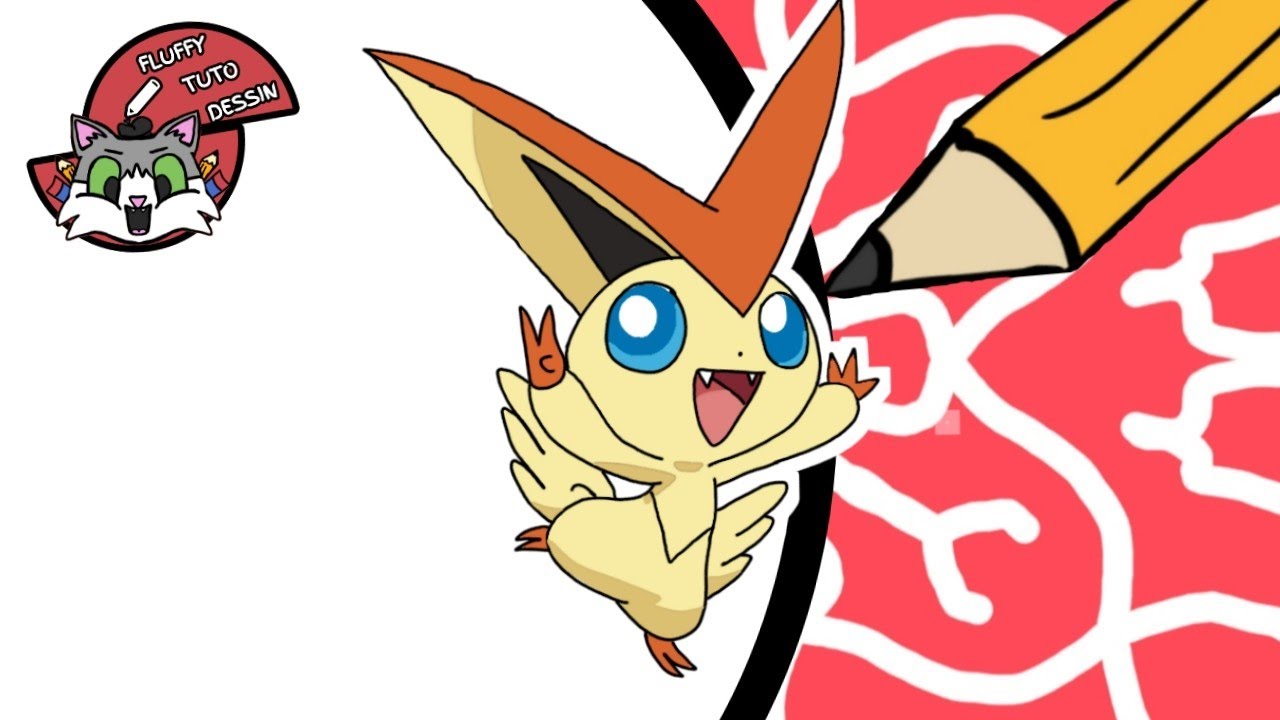 Comment dessiner Victini (pokemon) - YouTube
