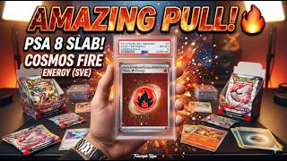 AMAZING PSA 8 Slab Pull on Triumph Rips! 🔥 Cosmos Holo Fire Energy (SVE)