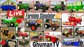 #live #fs20 #fs19 #fs20 Indian Tractors Da Jor 💪 Farming Simulator 20 #mod #song