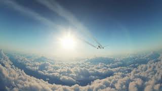 Airliner above the clouds VFX