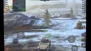 World of Tanks Blitz Matilda tank on Winter Malinowka map gameplay