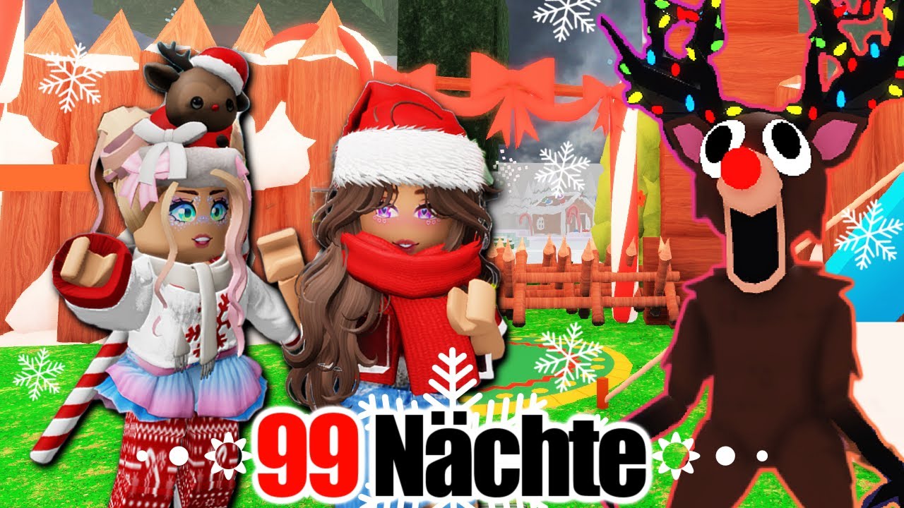 9️⃣9️⃣ NÄCHTE im WALD 🎄 aber Isy und Sandy feiern WEIHNACHTEN ⛄️ Roblox