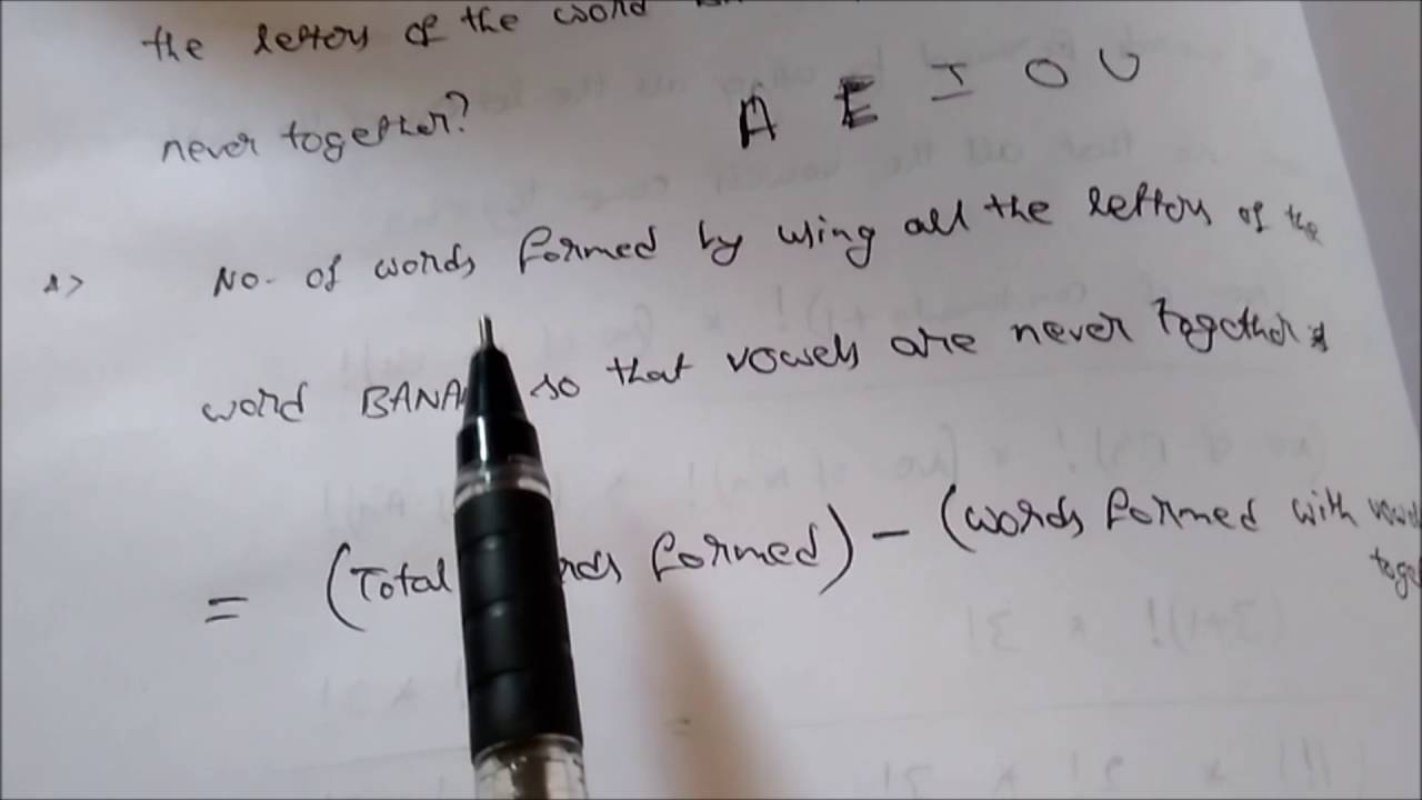 How Many Words Can Be Formed By Using All The Letters Of The Word