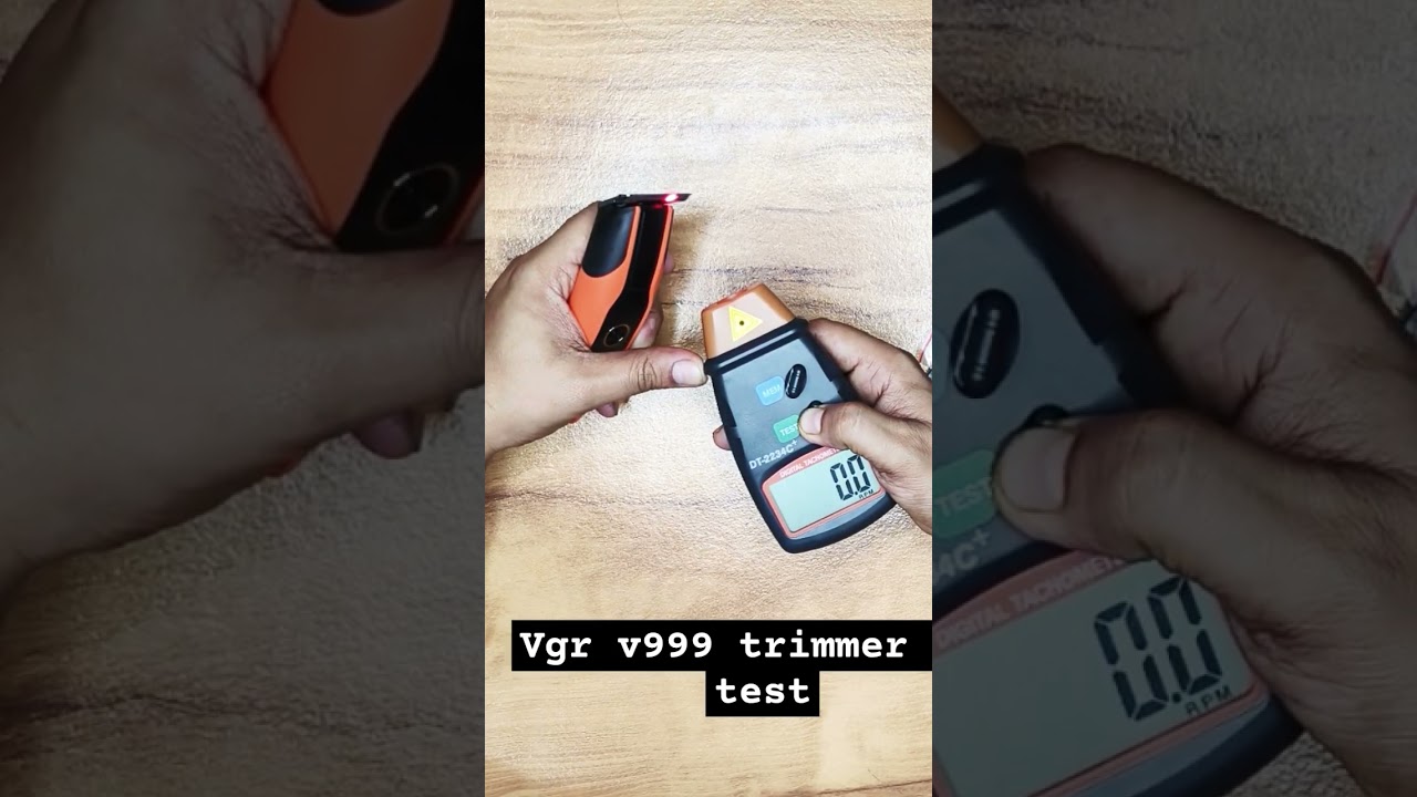 vgr v999 trimmer rpm test