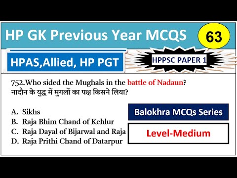 P-63 ️👉15000+hp gk mcqs |hp gk balokhra mcq |hp gk mcqs |HP Allied 2024