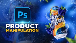 Product manipulation in Photoshop | Splash Soda advertising poster design | photoshop tutorial