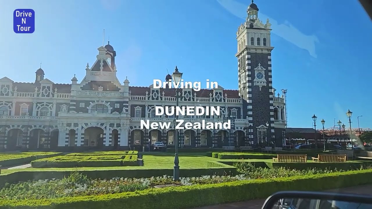 Driving in Dunedin, Otago, New Zealand