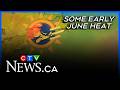 Showery weather gives way to heat later this week