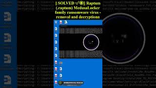 Raptum (.raptum) MedusaLocker family ransomware virus #shorts #trending #raptum