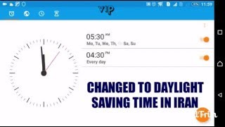 time changing in iran