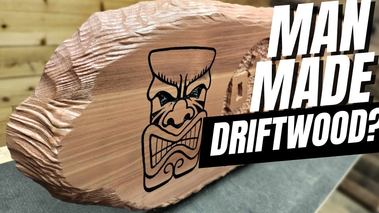 Can We Turn New Lumber Into Driftwood?? - Hand Carved Tiki Bar Sign