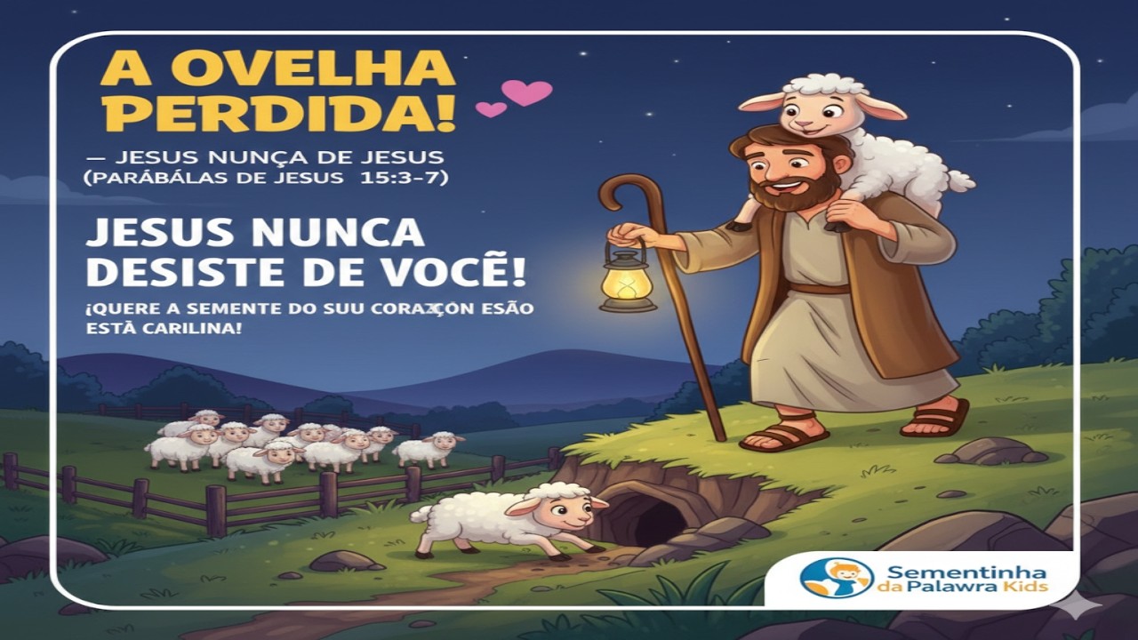 🐑 A OVELHA PERDIDA! | Jesus Nunca Desiste de Você | Parábolas de Jesus nº 03 | S P K