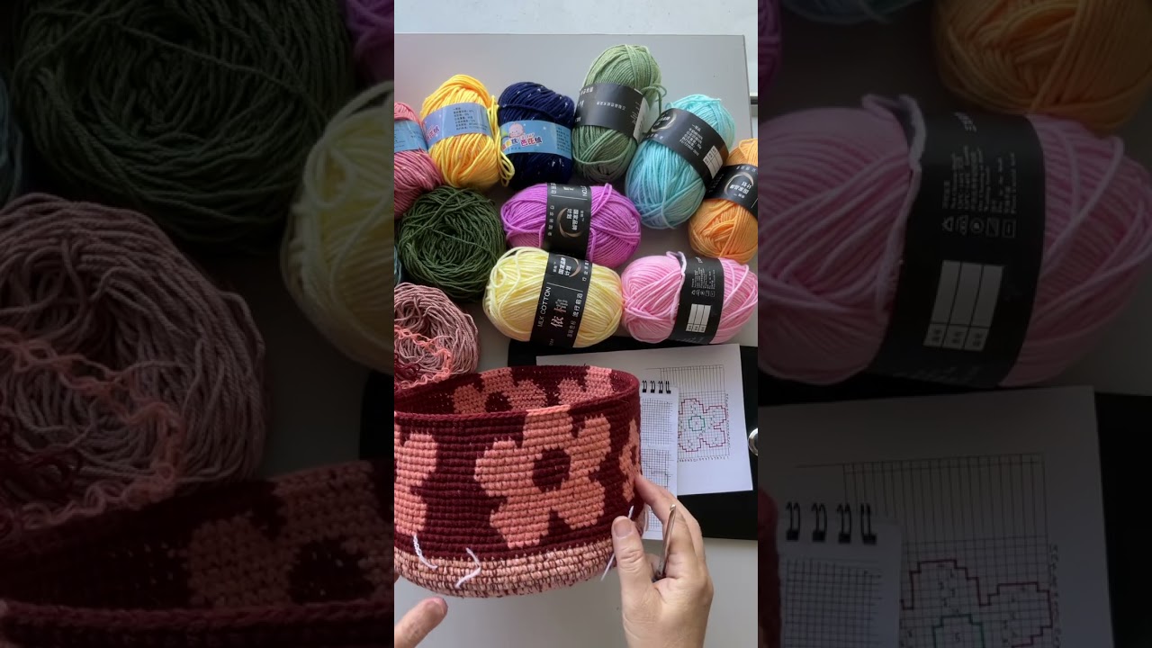 #ถักโครเชต์ #crochet # กระเป๋าดอกไม้