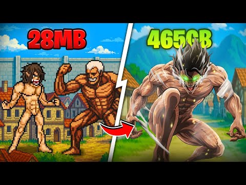 I PLAY 28MB VS 465GB ATTACK ON TITAN GAME