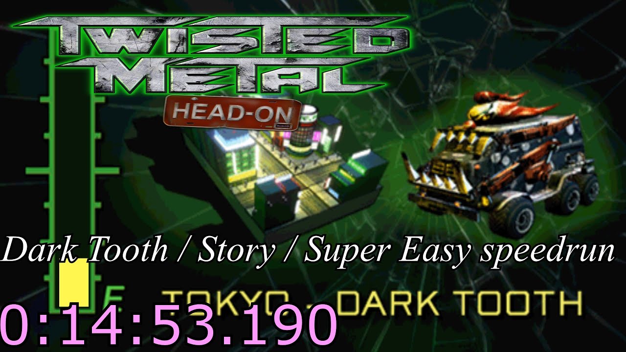 (PS2EMU) Twisted Metal: Head On speedrun (Dark Tooth / Story / Super Easy / 14 min 53 sec 190ms)