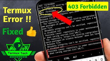 Repository is under maintenance or downrror fixedin termux | 403 forbiddenduring kali linux