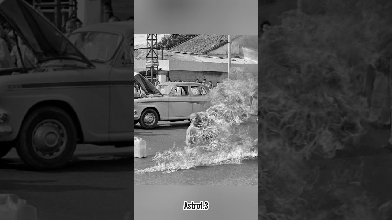 ¡Un monje se quema a lo bonzo! 