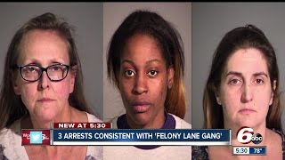 Lawrence police arrest three women in alleged 'Felony Lane Gang' scheme