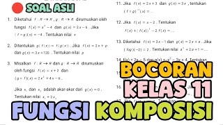 (FuLL) SOAL ASLI PAS GENAP MATEMATIKA 11 SMA/K‼️FUNGSI KOMPOSISI DAN INVERS