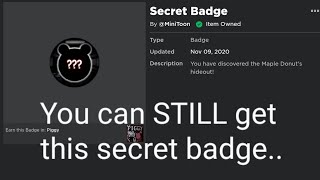 You Can STILL Get The Secret Badge In Piggy!