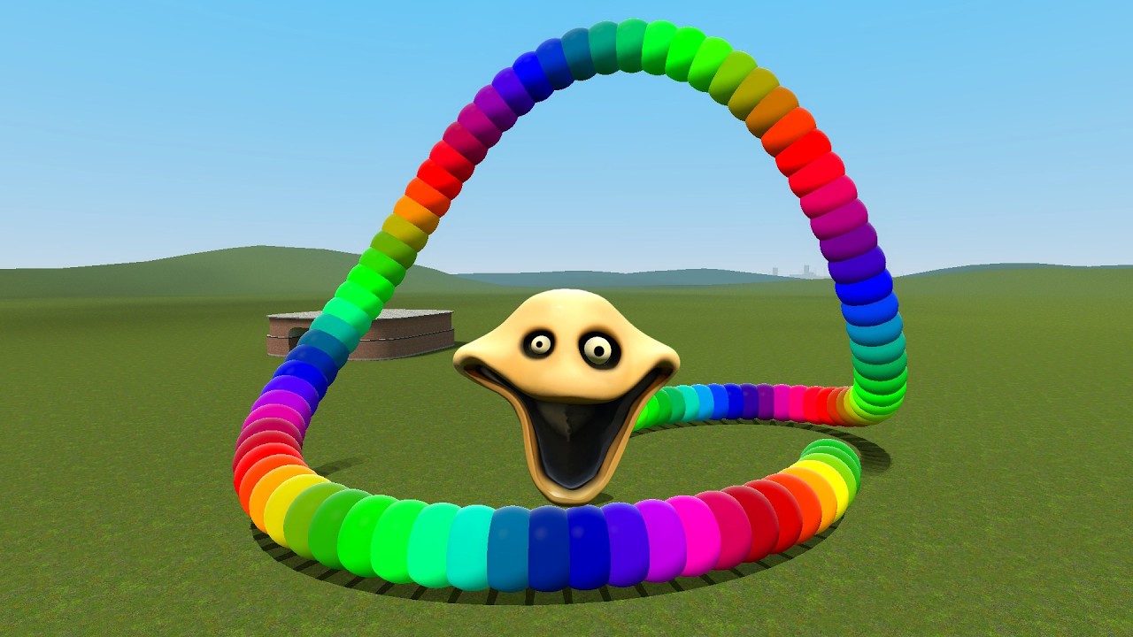 Hungry Rainbow Worm DESTROYS Everything | Garry’s Mod - YouTube