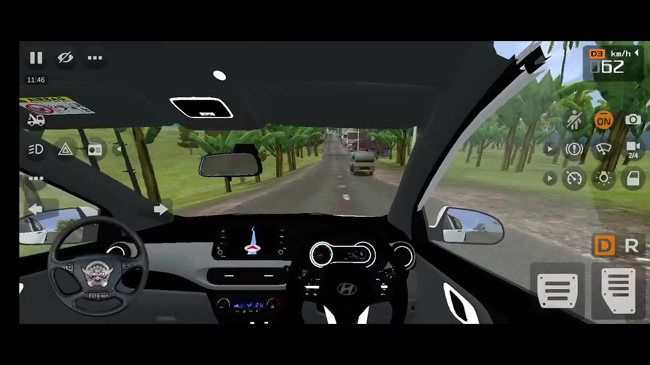 Bus simulator Indonesia Hyundai aura 2021 model exterior review and drive review