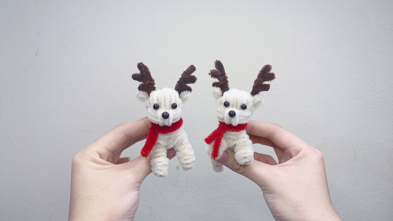 モールで作る クリスマスのトナカイ【 モールベア を作ろう】モールアート