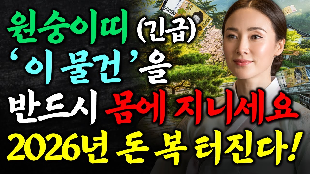 원숭이띠 2026년 금전운 쏟아집니다! '이것'을 꼭 들고 다니세요 돈이 끊임없이 들어옵니다 원숭이띠 금전운세