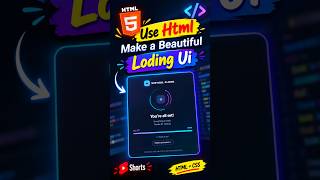 How to Make a Beautiful Loading UI Design Using HTML & CSS ✨🔥 | Modern Loading Animation