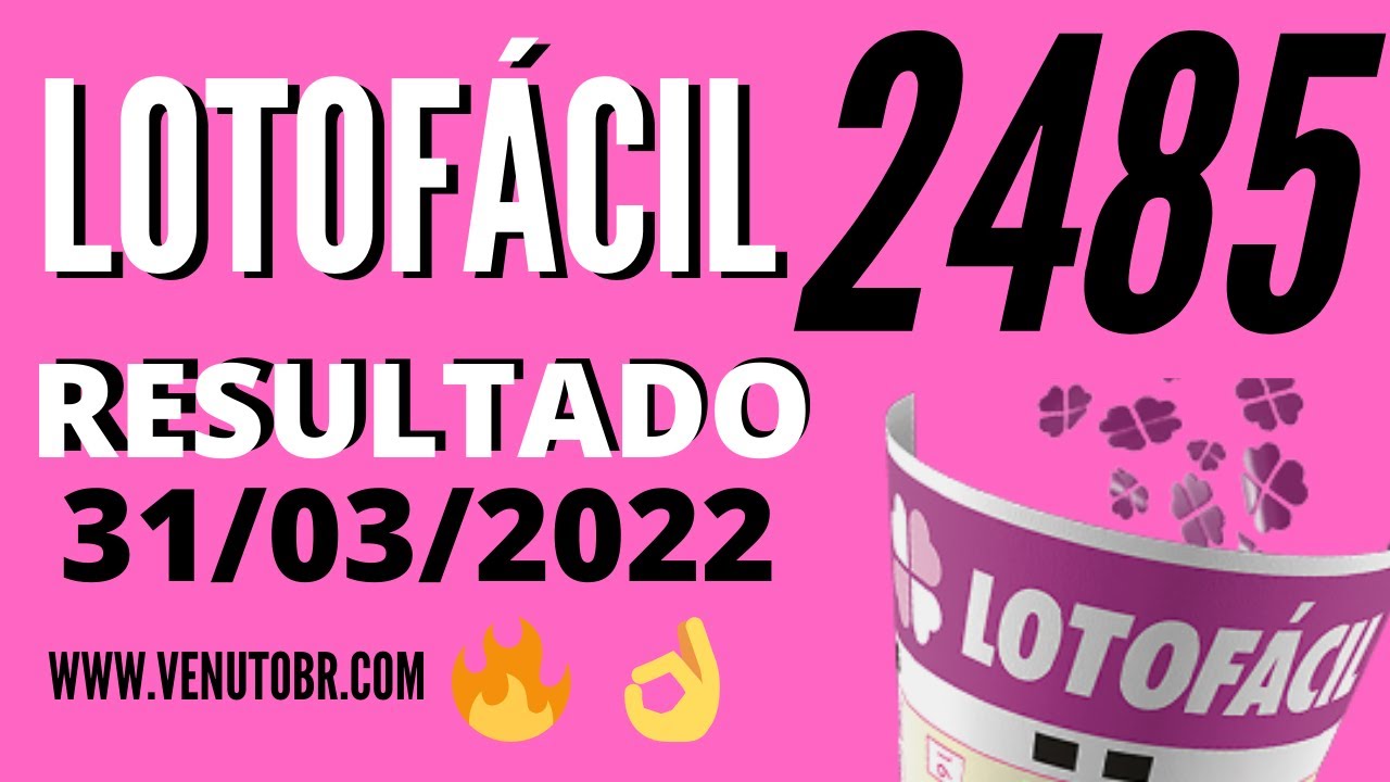 🍀 Resultado Lotofácil 2485