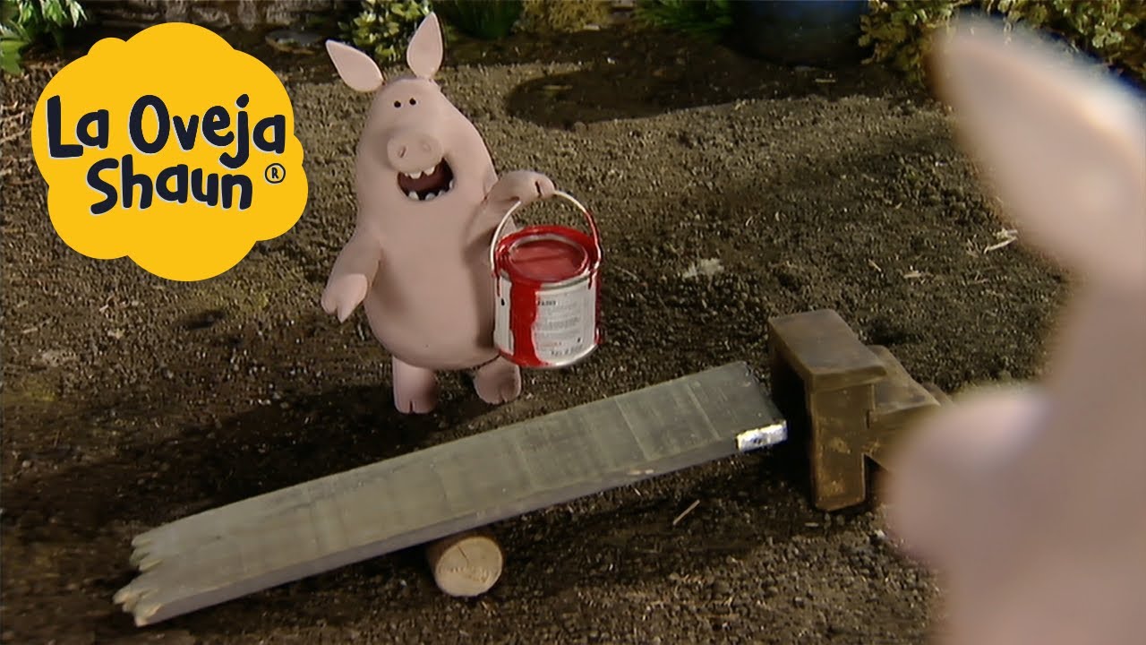 Cerdos y pintura🐑 La Oveja Shaun 🐑 Dibujos animados para niños