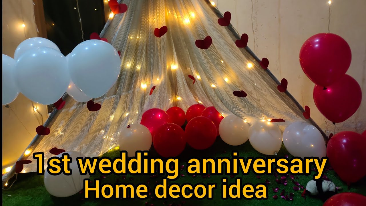 Bhai and bhabi 1st wedding anniversary # decor idea at home#nandbhabhivlogs 